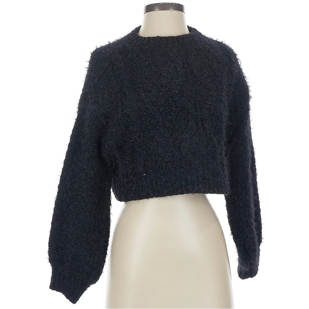 Urban Outfitters Black Crew Neck Sweater Cropped XS